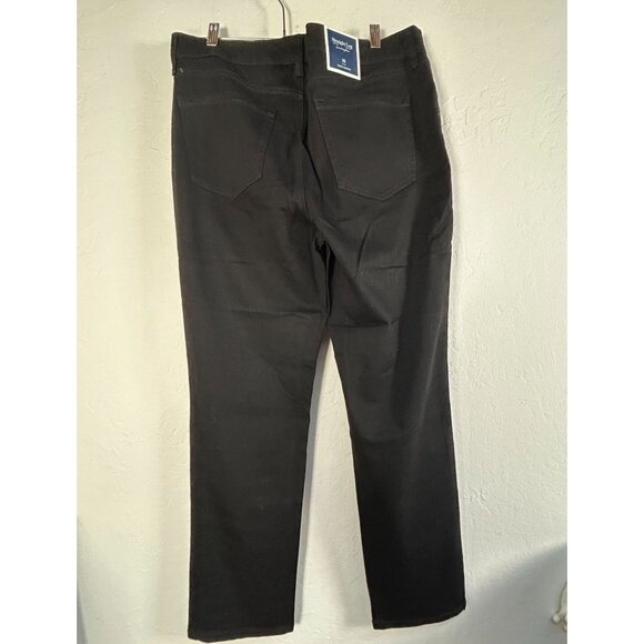Charter Club Women Tummy Slimming Lexington Straight Leg Black Pants Size 16 New - Picture 2 of 12